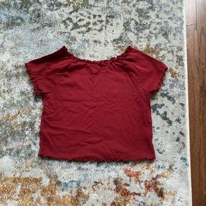 Off the shoulder crop top